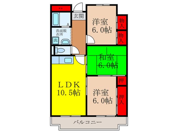 パルテール五月台の物件間取画像